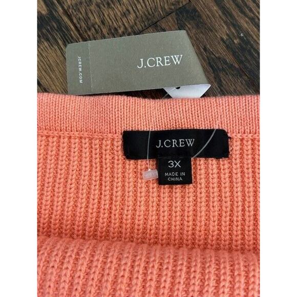 J.Crew Halter Knit Sweater Tank Tie Ribbed Cropped Backless Coral BH467 3X NEW - Picture 5 of 9